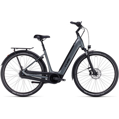 Bicicleta de paseo eléctrica CUBE SUPREME RT HYBRID PRO 500 WAVE Contrapedal Gris 2023 0